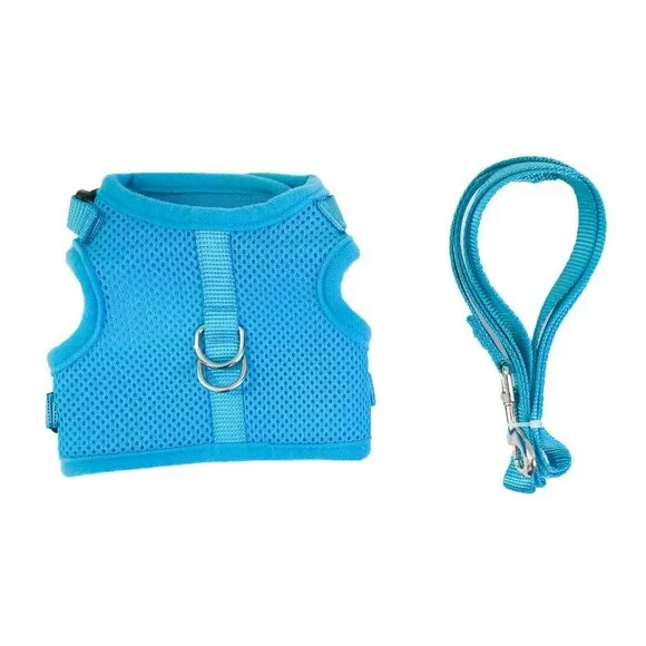Cat Harness Vest w/ Leash Double Strap Blue Medium Large Extra Large Sizes Avail - Picture 2 of 8